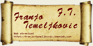 Franjo Temeljković vizit kartica